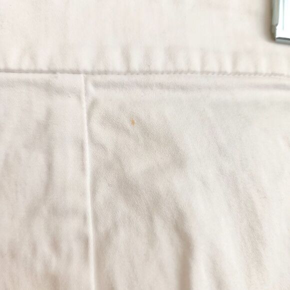THEORY pants White Ankle Crop size 8 Zipper Leg Capri Stretch Coastal Resort - Picture 5 of 12